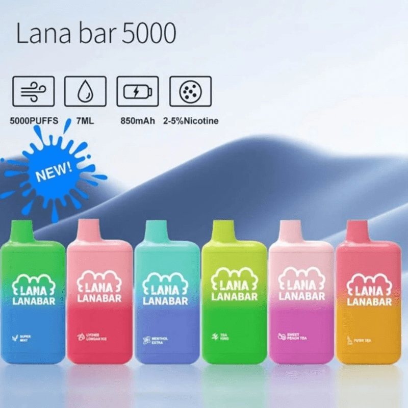LANA-5000口拋棄式電子煙主圖|多色可選|台灣現貨貨到付款