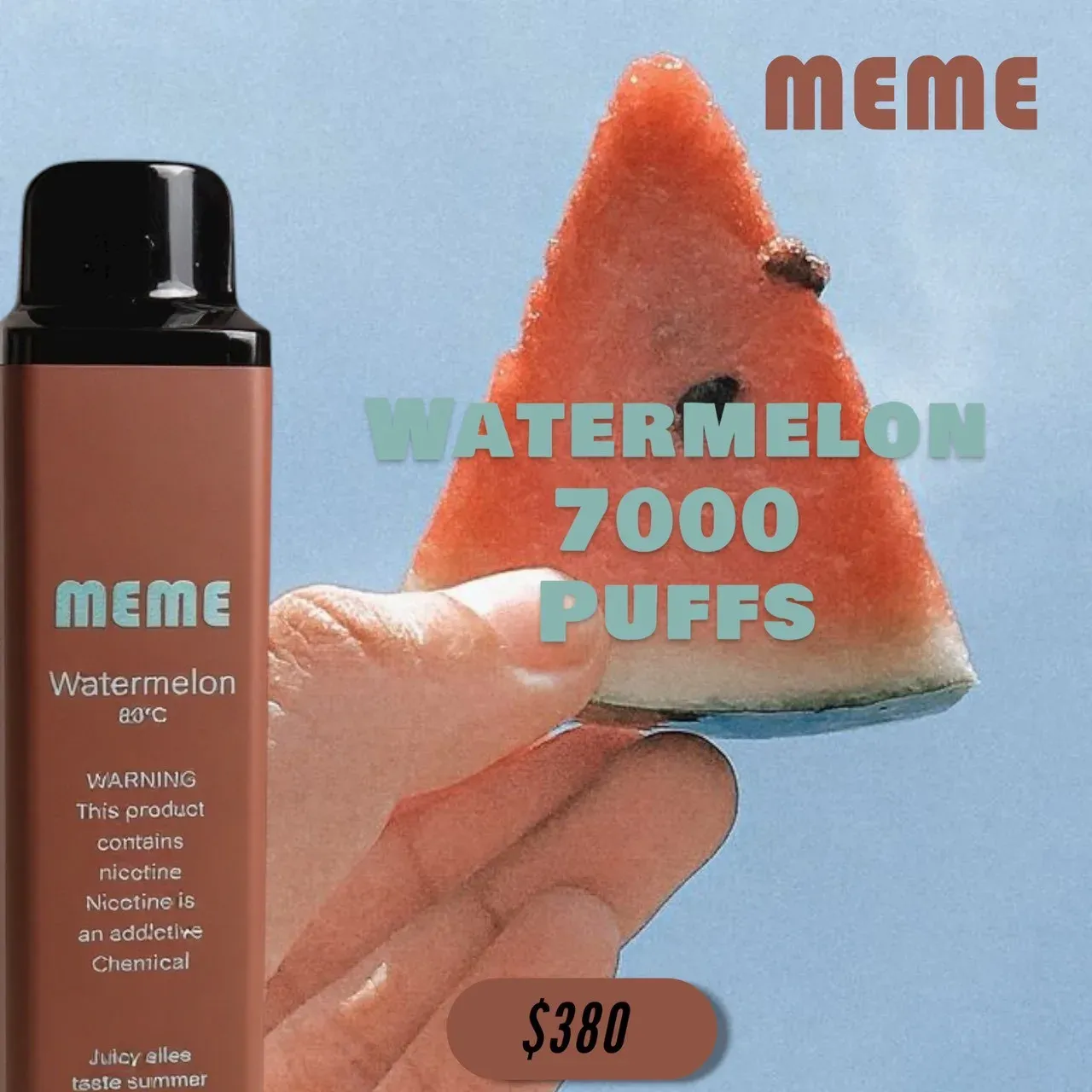 meme_7000口_拋棄式電子菸_西瓜風味
